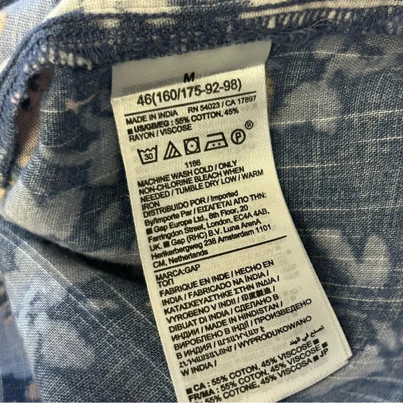 ❤️ Gap Floral Peasant top M - Picture 8 of 11